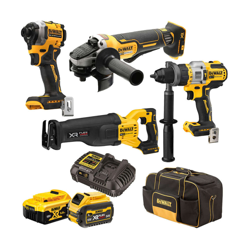 DeWalt 18V XR 4 Pieces Brushless 6.0ah FlexVolt Battery Kit