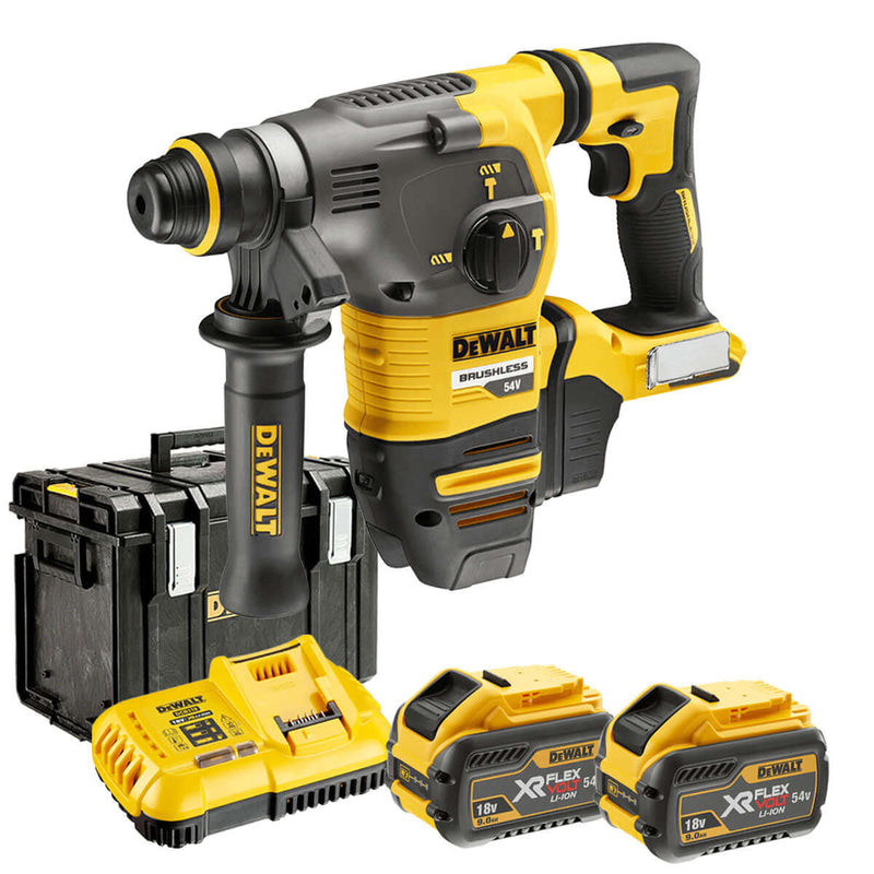DeWALT 54V FLEXVOLT Brushless SDS Rotary Hammer Drill Kit DCH333X2-XE