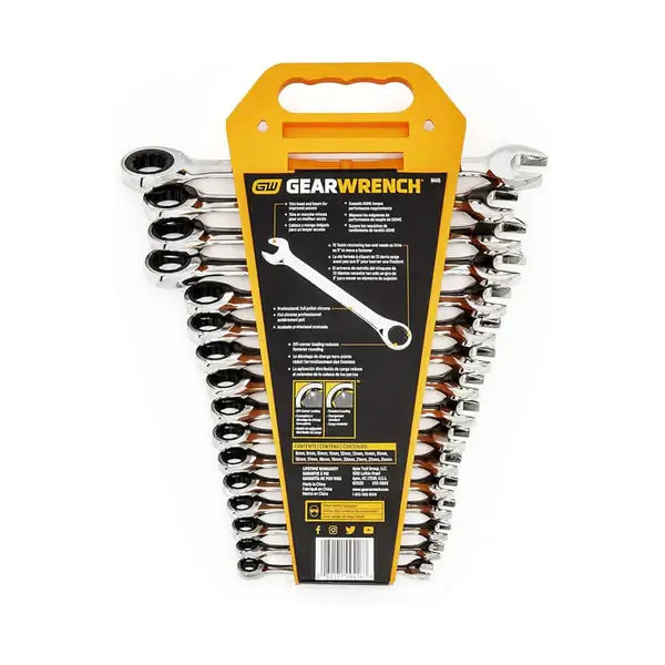 GEARWRENCH 16pc Metric Ratcheting Spanner Set 9416 - SKIN ONLY