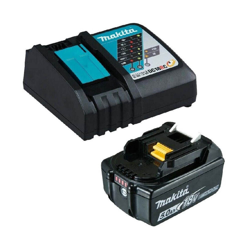 Makita 18V Li-ion 5.0Ah Battery & Rapid Charger Kit