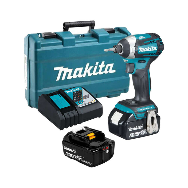 Makita 18V 5.0Ah Brushless Impact Driver Kit - DTD154