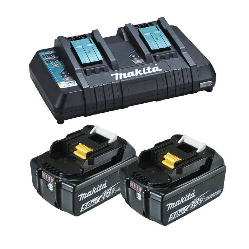 Makita 18V 5.0Ah LXT Dual-Port Charger Starter Kit 198928-5