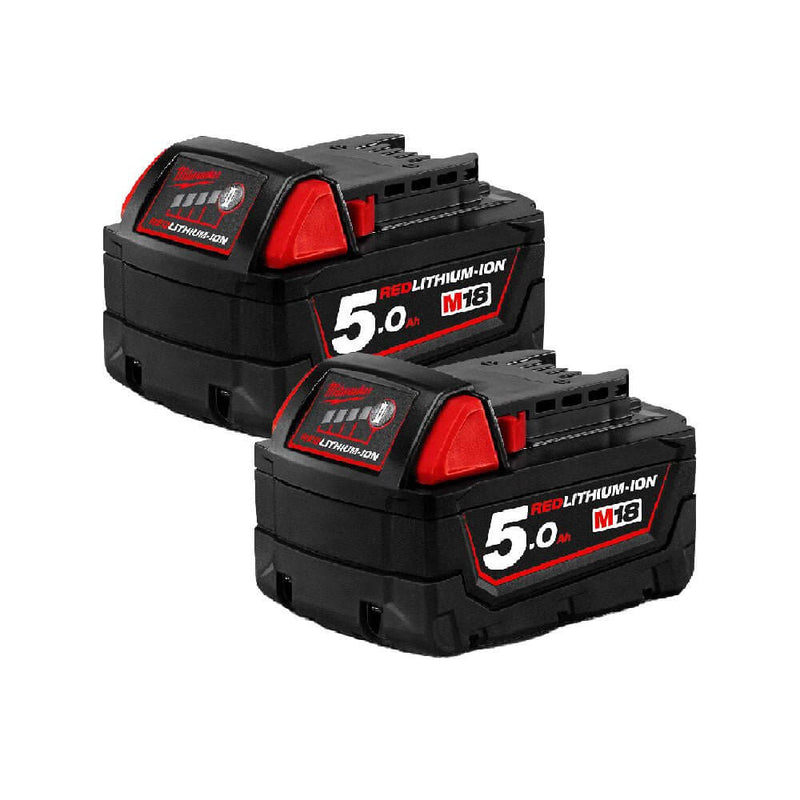 Milwaukee 18V 5.0Ah REDLITHIUM-ION Battery Twin Pack M18B52 - KIT