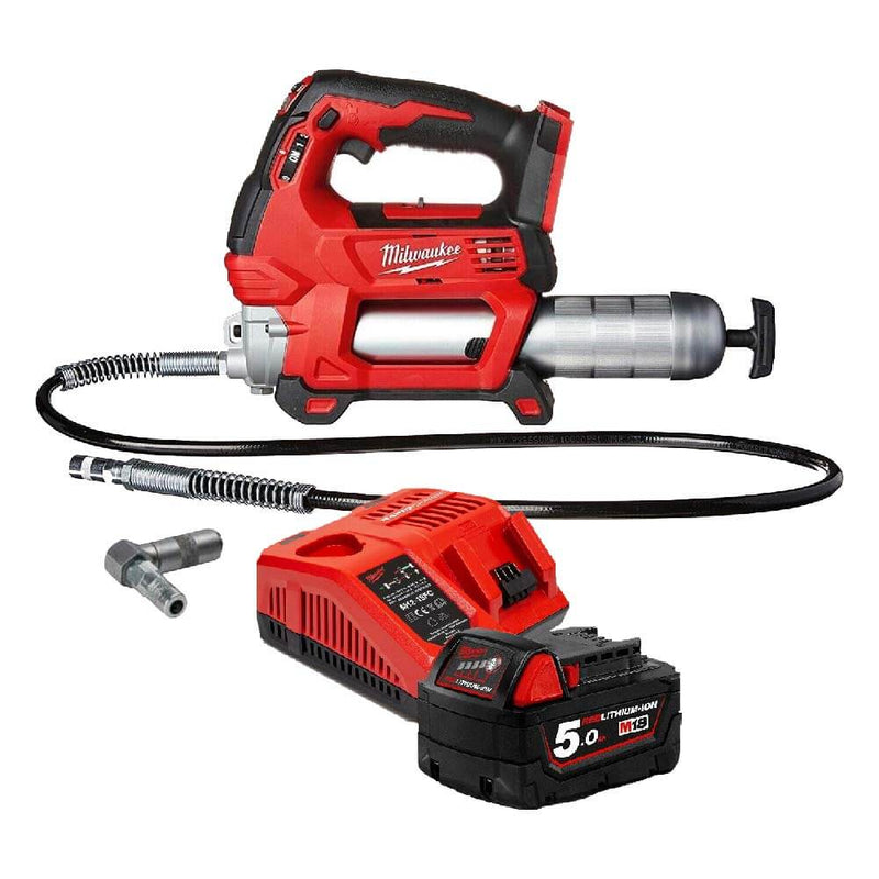 Milwaukee 18V 5.0ah Battery Cordless Grease Gun Kit M18GG